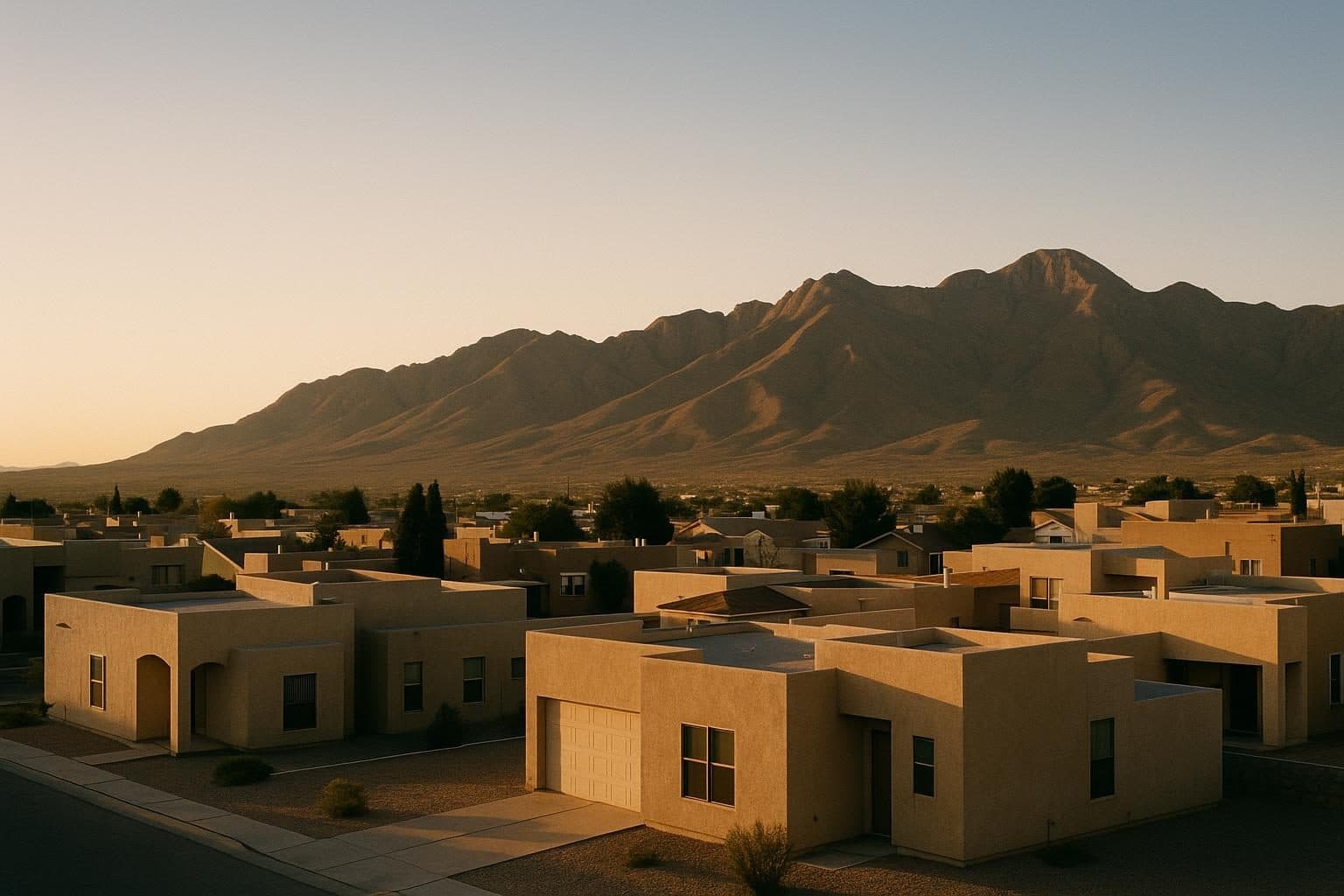 Illustration: housing near Fort Bliss, El Paso